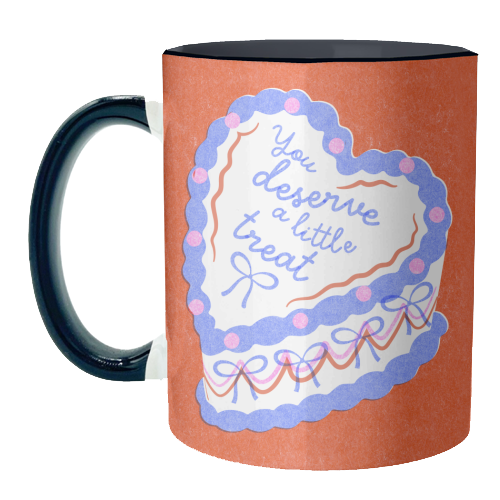 You Deserve a Little Treat Cake - unique mug by Catalina Williams