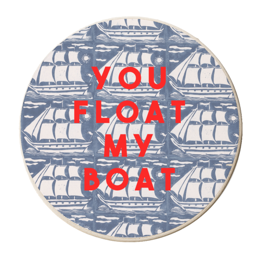 You Float My Boat - personalised beer coaster by The 13 Prints