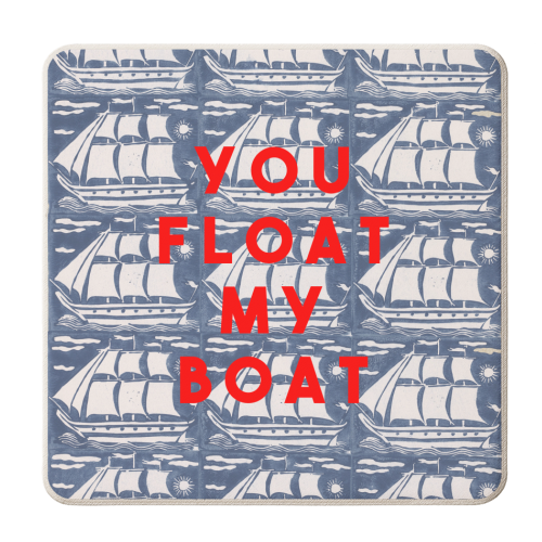 You Float My Boat - personalised beer coaster by The 13 Prints