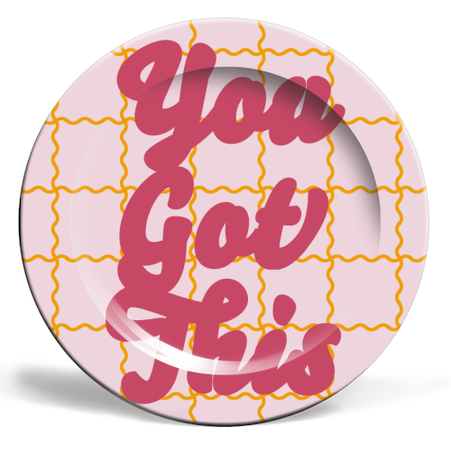 You Got This - ceramic dinner plate by Daniela di Niro