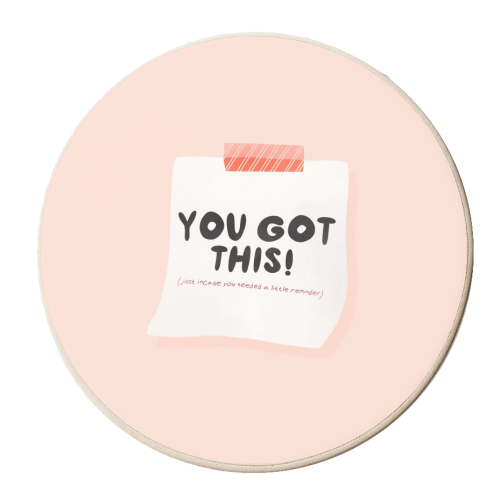 You Got This - personalised beer coaster by Alice Palazon