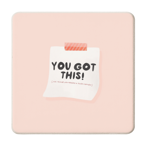 You Got This - personalised beer coaster by Alice Palazon