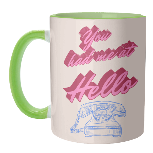 You Had Me at Hello - unique mug by Nida Designs