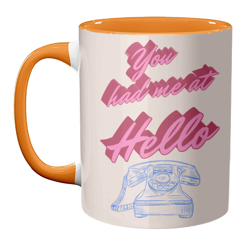 You Had Me at Hello - unique mug by Nida Designs