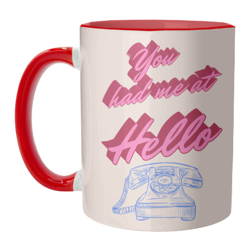 You Had Me at Hello - unique mug by Nida Designs