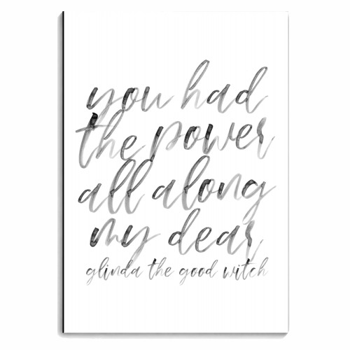 You Had the Power All Along My Dear. -Glinda the Good Witch Quote Watercolor Script - personalised A4, A5, A6 notebook by Toni Scott
