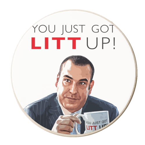 You Just Got Litt Up! - personalised beer coaster by DOLLY WOLFE