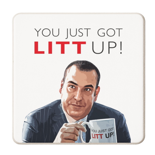 You Just Got Litt Up! - personalised beer coaster by DOLLY WOLFE