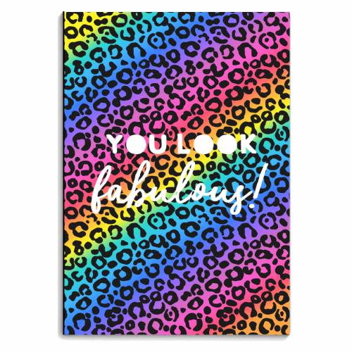 You Look Fabulous - personalised A4, A5, A6 notebook by Colour Pop Prints