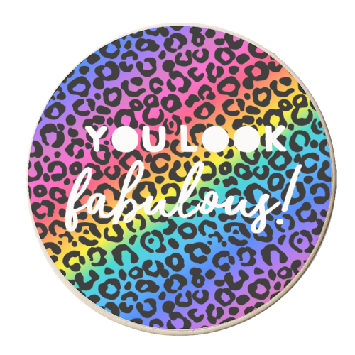 You Look Fabulous - personalised beer coaster by Colour Pop Prints