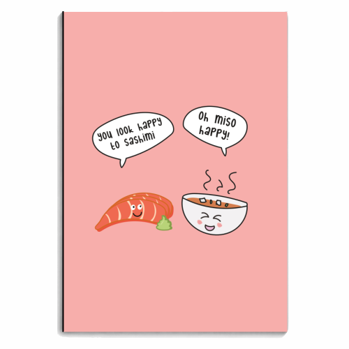 You Look Happy To Sashimi - personalised A4, A5, A6 notebook by Laura Lonsdale