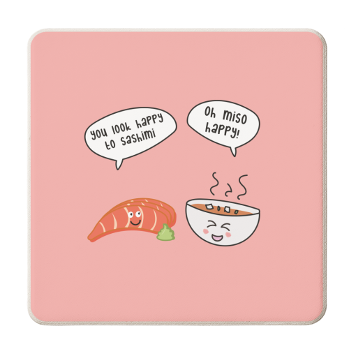 You Look Happy To Sashimi - personalised beer coaster by Laura Lonsdale