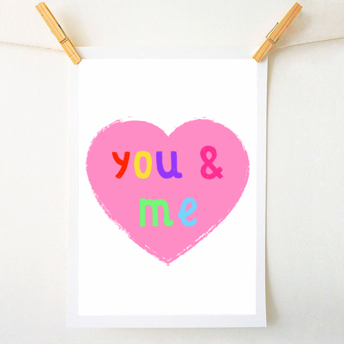 You & Me - A1 - A4 art print by Adam Regester