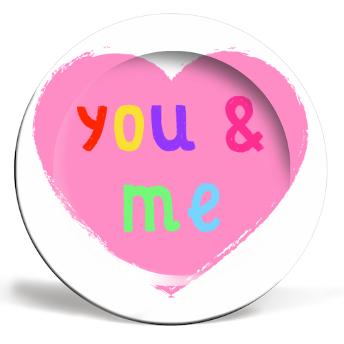 You & Me - ceramic dinner plate by Adam Regester