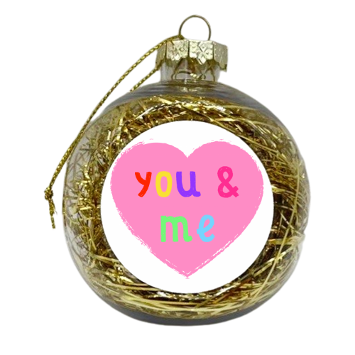 You & Me - xmas bauble by Adam Regester