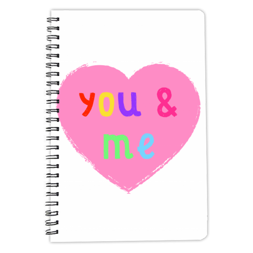 You & Me - personalised A4, A5, A6 notebook by Adam Regester