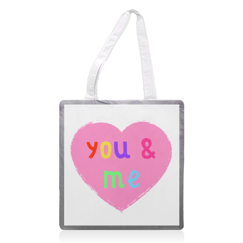 You & Me - printed tote bag by Adam Regester