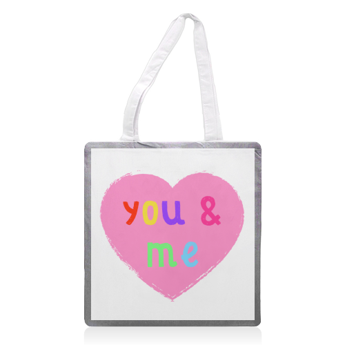 You & Me - printed canvas tote bag by Adam Regester