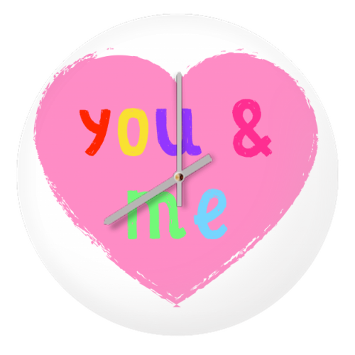 You & Me - quirky wall clock by Adam Regester