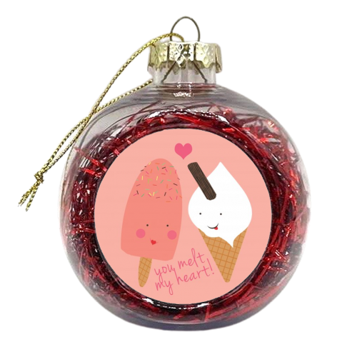 You melt my heart! - xmas bauble by Faye Gollaglee