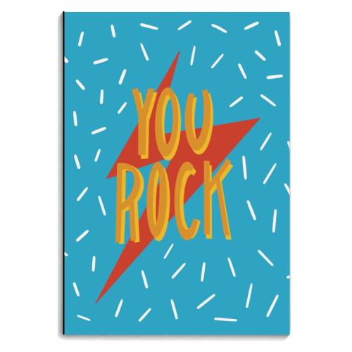 You Rock - personalised A4, A5, A6 notebook by Stonefoxes
