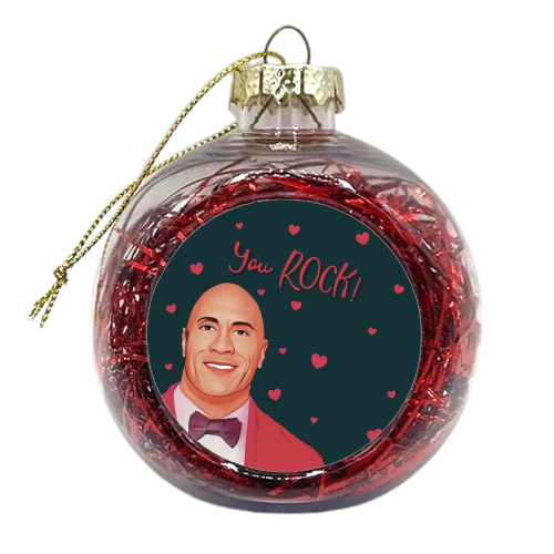 You Rock Valentine's Day - xmas bauble by Giddy Kipper