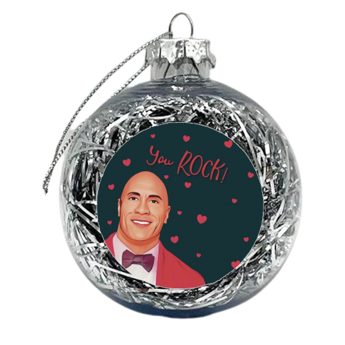 You Rock Valentine's Day - xmas bauble by Giddy Kipper