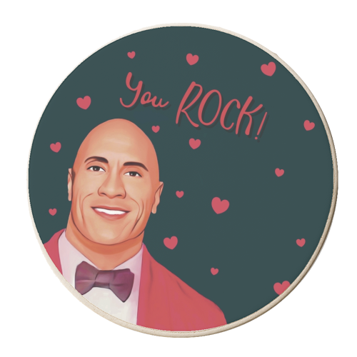 You Rock Valentine's Day - personalised beer coaster by Giddy Kipper