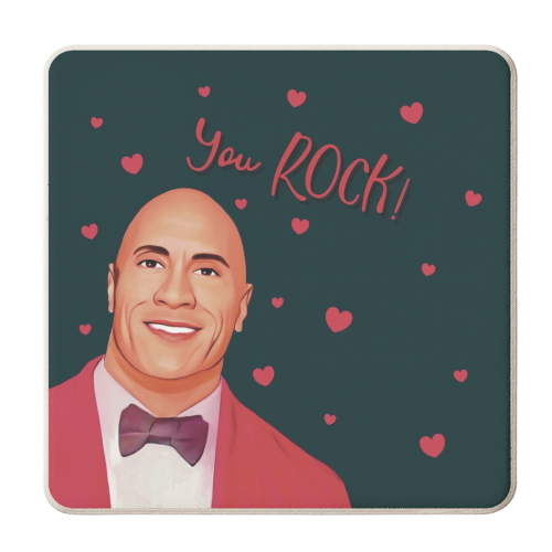 You Rock Valentine's Day - personalised beer coaster by Giddy Kipper