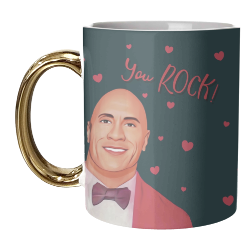 You Rock Valentine's Day - unique mug by Giddy Kipper