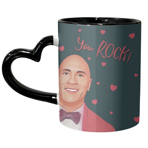 You Rock Valentine's Day - unique mug by Giddy Kipper