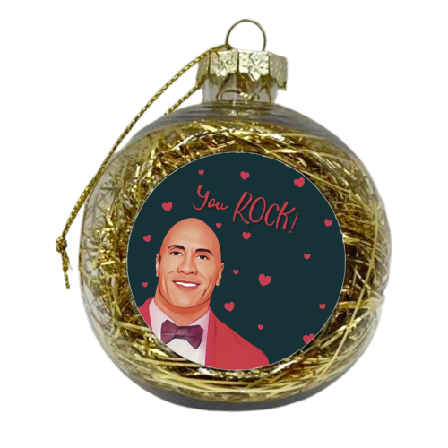 You Rock Valentine's Day - xmas bauble by Giddy Kipper
