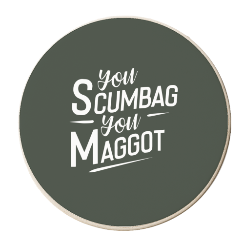 You Scumbag! - personalised beer coaster by Pink and Pip