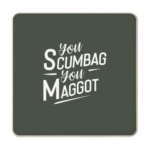 You Scumbag! - personalised beer coaster by Pink and Pip