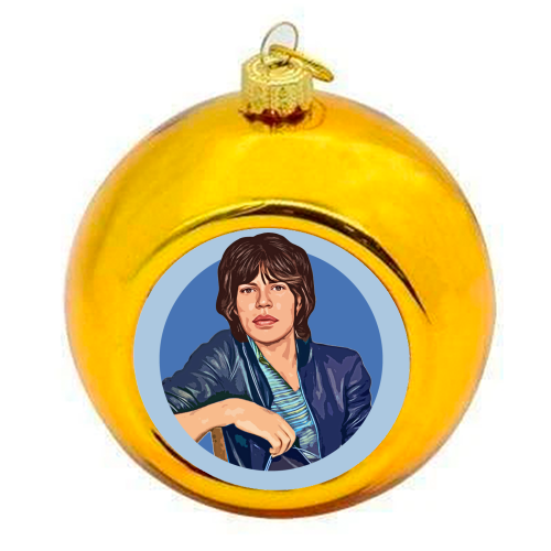 Young Mick - colourful christmas bauble by DOLLY WOLFE