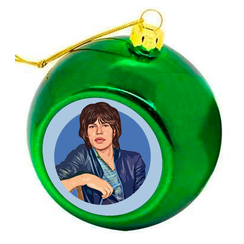 Young Mick - colourful christmas bauble by DOLLY WOLFE