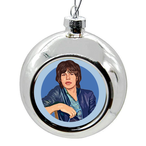 Young Mick - colourful christmas bauble by DOLLY WOLFE