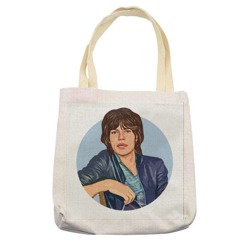 Young Mick - printed canvas tote bag by DOLLY WOLFE
