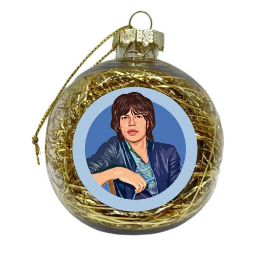 Young Mick - xmas bauble by DOLLY WOLFE