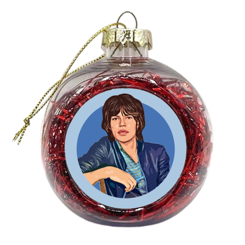Young Mick - xmas bauble by DOLLY WOLFE