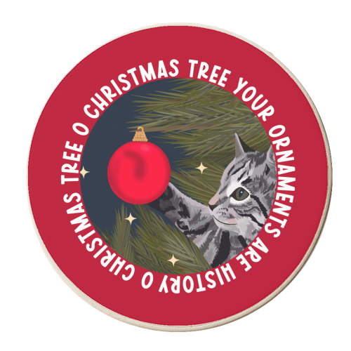 Your Ornaments are History - personalised beer coaster by Pink and Pip