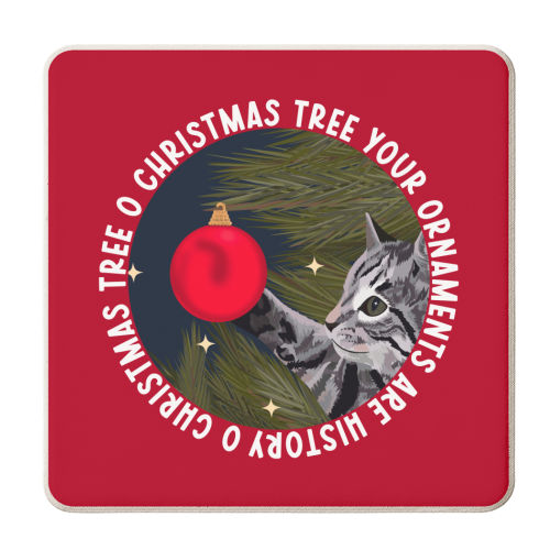 Your Ornaments are History - personalised beer coaster by Pink and Pip