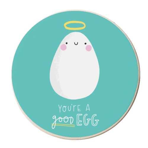 You're a good egg! - personalised beer coaster by Jessica Moorhouse