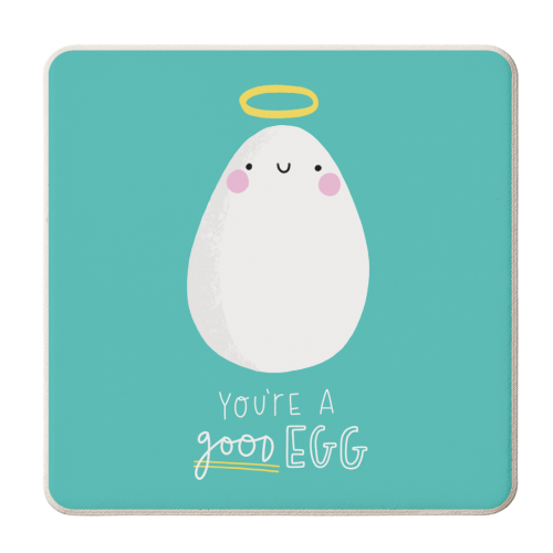 You're a good egg! - personalised beer coaster by Jessica Moorhouse