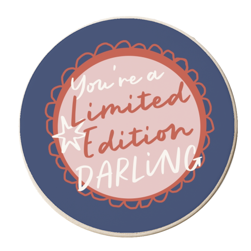 You're a limited edition darling - personalised beer coaster by Giddy Kipper