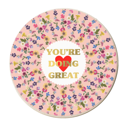YOU'RE DOING GREAT - personalised beer coaster by PEARL & CLOVER
