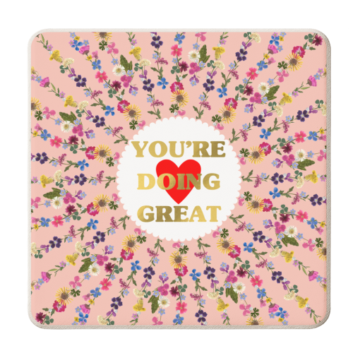 YOU'RE DOING GREAT - personalised beer coaster by PEARL & CLOVER