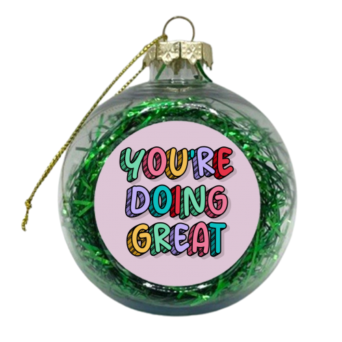 You're doing great rainbow typography - xmas bauble by The Girl Next Draw