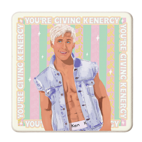 You're Giving Kenergy! - personalised beer coaster by Niomi Fogden