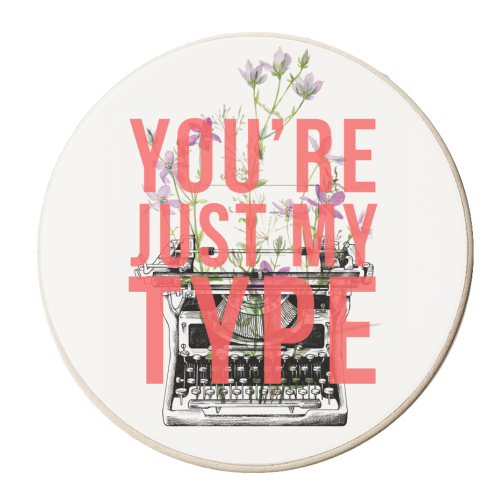 You're Just My Type - personalised beer coaster by The 13 Prints